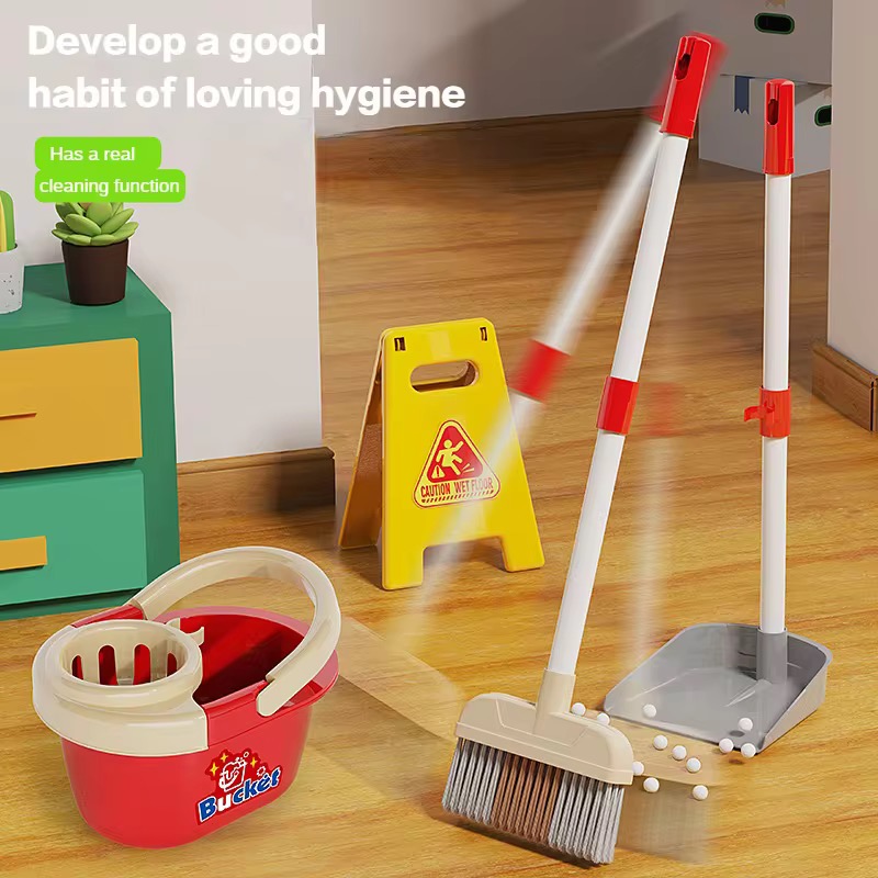 Kids Outdoor Broom - Brinquedos de Simulação para Crianças, Ferramentas