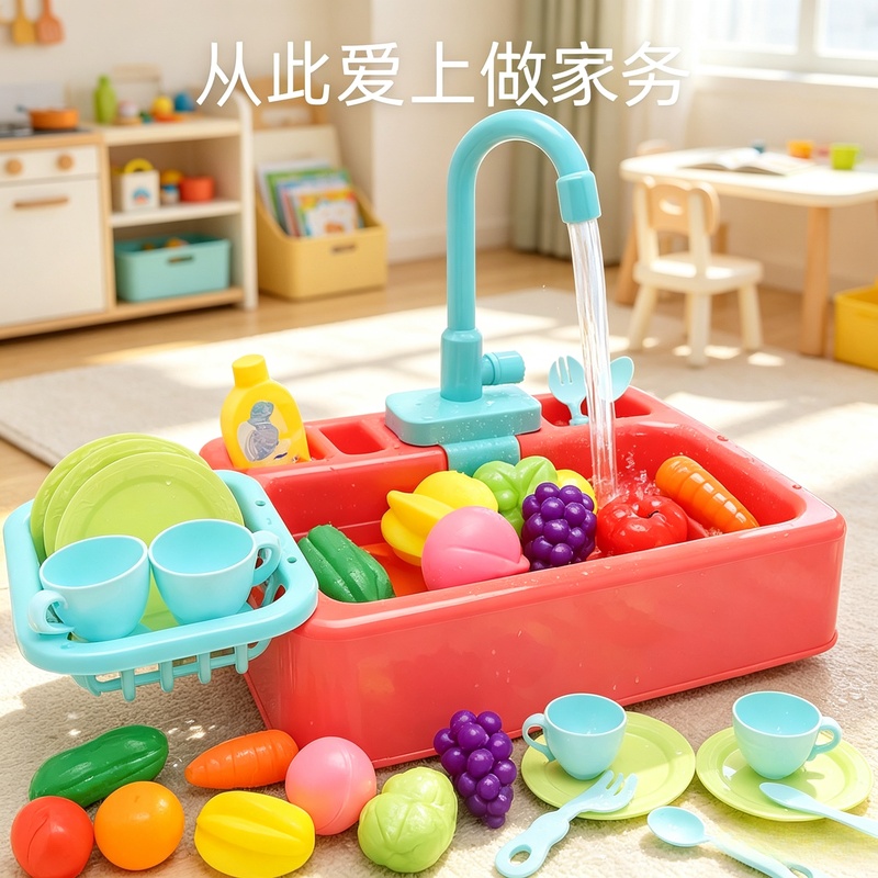 Conjunto de Pia de Plástico pa - Kids Outdoor Kitchen Accessories avaliação e preço